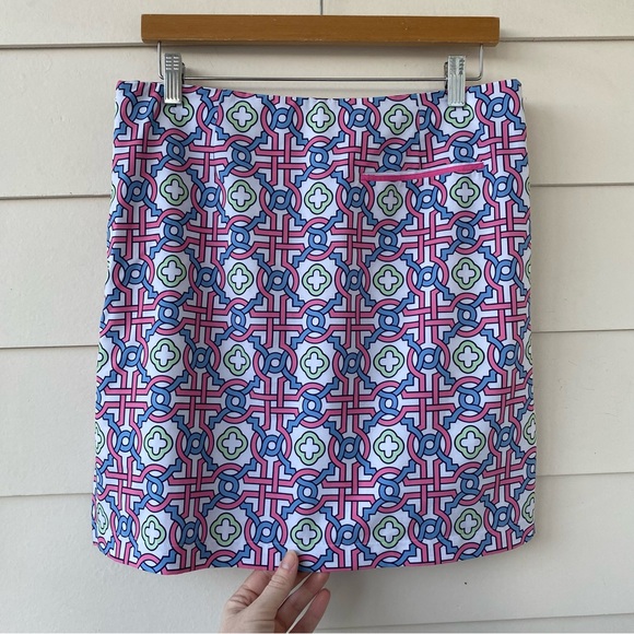 GOLFTINI • Candy Land Patterned Golf Skort Size 4 Long Batik Geometric - Picture 9 of 15